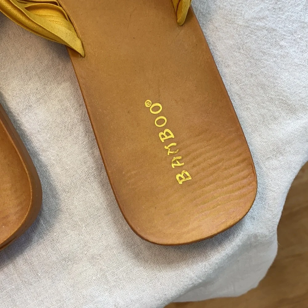 BAMBOO SANDALS!   Sz 8 1/2 - Picture 2 of 7